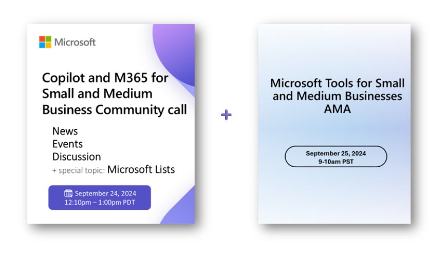 Two upcoming Copilot and M365 for SMB Community offerings