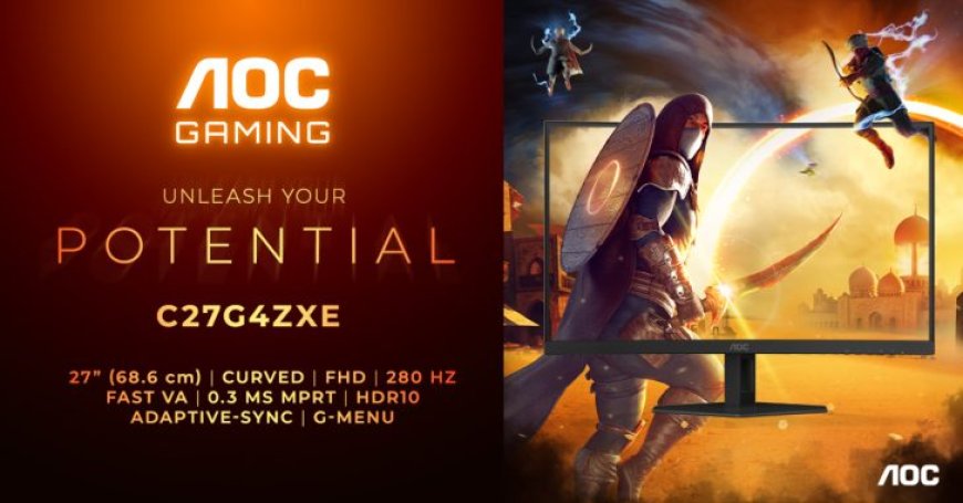 AOC AGON C27G4ZXE Gaming Monitor: 27″ Fast VA Panel With 280Hz Refresh Rate & 1500R Curve