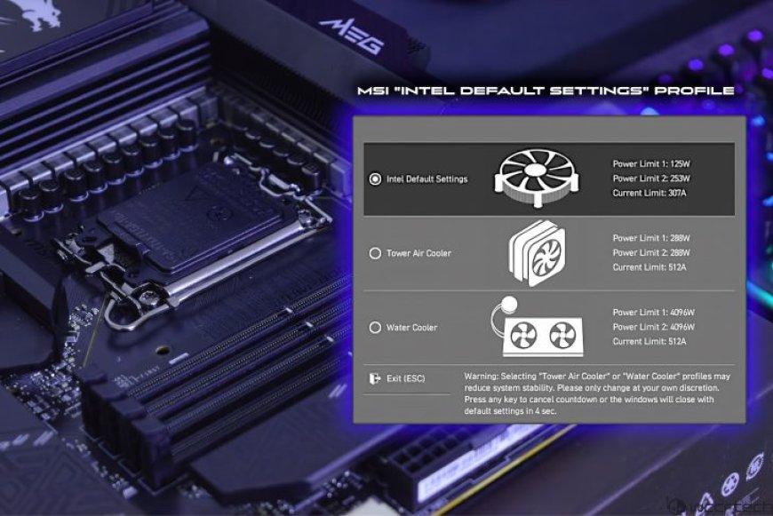 MSI Implements “Intel Default Settings” BIOS Profile For Its Z790 Motherboards, 125W PL1 & 253W PL2 For 14th & 13th Gen CPUs