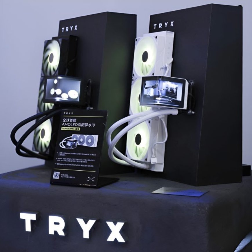 Chinese Manufacturer TRYX Unveils Liquid AIO Cooler With World’s First Curved AMOLED Display