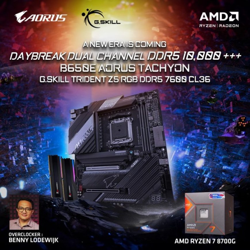 Gigabyte Achieves DDR5-10346 Memory Overclock With AMD Ryzen 7 8700G APU Running on B650E AORUS Tachyon