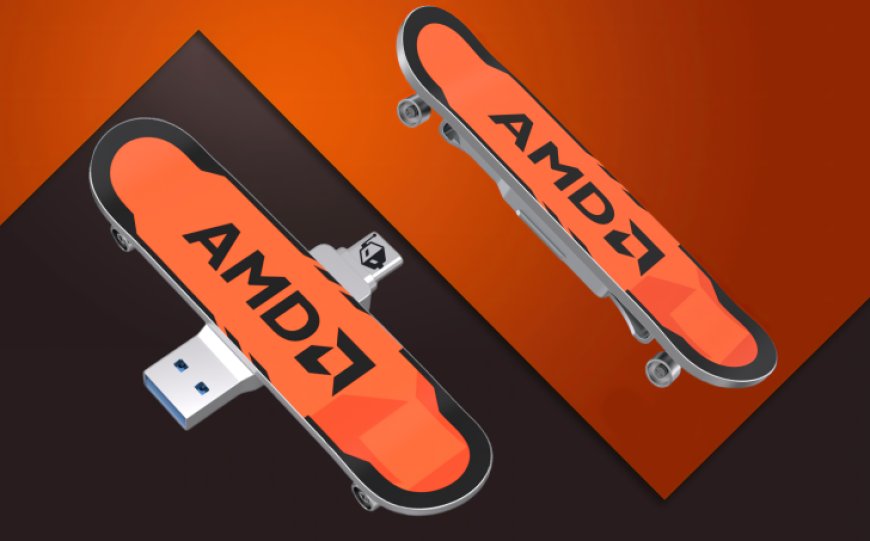 Lenovo Unveils AMD-Branded USB 3.2 Flash Drive, Featuring a Skateboard Design With Type-C & Type-A Ports