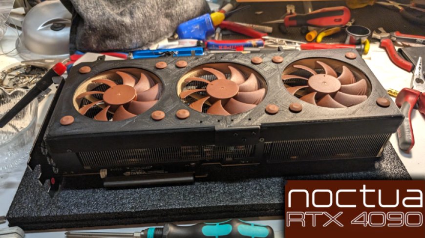 Redditor Creates His Own Custom Triple-Fan Noctua Cooler For NVIDIA’s GeForce RTX 4090 GPU