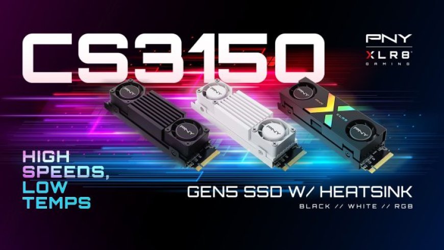 PNY Intros CS3150 Gen5 SSDs With Dual-Fan Cooling, Up To 12 GB/s In White & RGB Designs