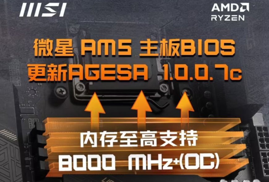 MSI AM5 Motherboards Now Support Faster DDR5 Memory With AGESA 1.0.0.7c BIOS, Up To 8000 MT/s