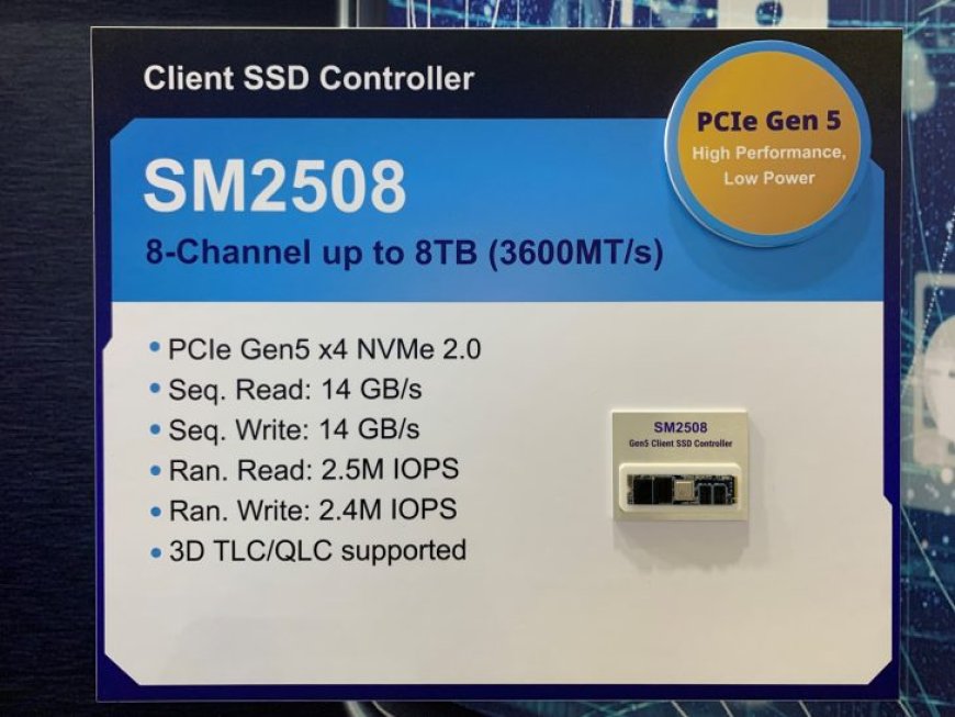 SiliconMotion Readies SM2508 PCIe Gen5 SSD Controller: Up To 14 GB/s Speeds, 2.5 Million IOPS At 3.5W