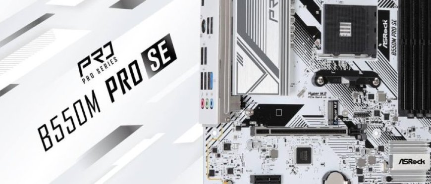 ASRock B550M PRO SE Motherboard With White PCB Pictured, Perfect For Low-Budget Aesthetic Builds