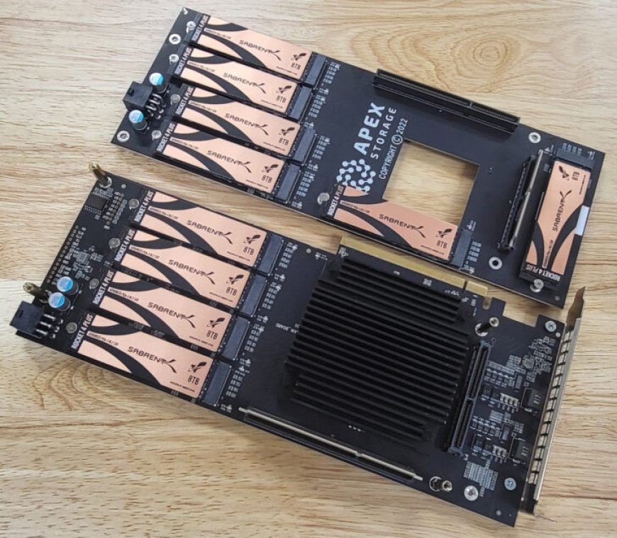 Sabrent Shows Off An Insane 21 Rocket 4 Plus 8 TB SSDs Equipped To A Single APEX  Storage AIC For 168 TB Capacities