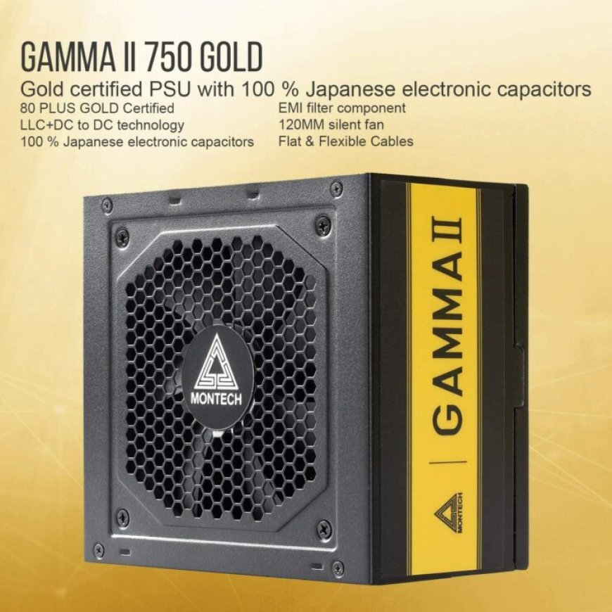 Montech Releases The Upgraded version of its Gamma Power Supplies Series, Called the Gamma II Power Supply