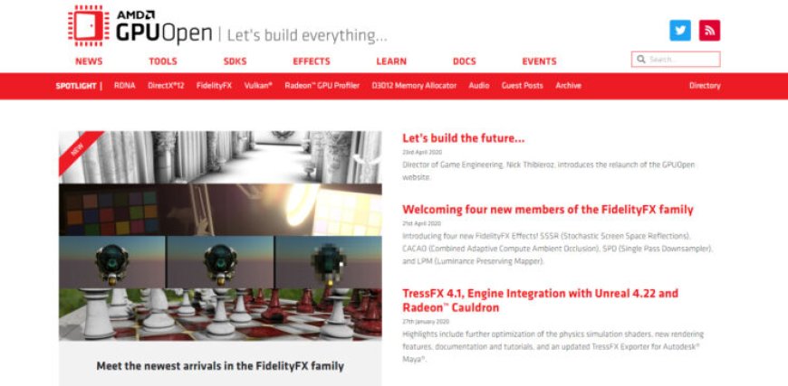 AMD GPUOpen Sees A Relaunch With Expanded FidelityFX Suite And New Tools