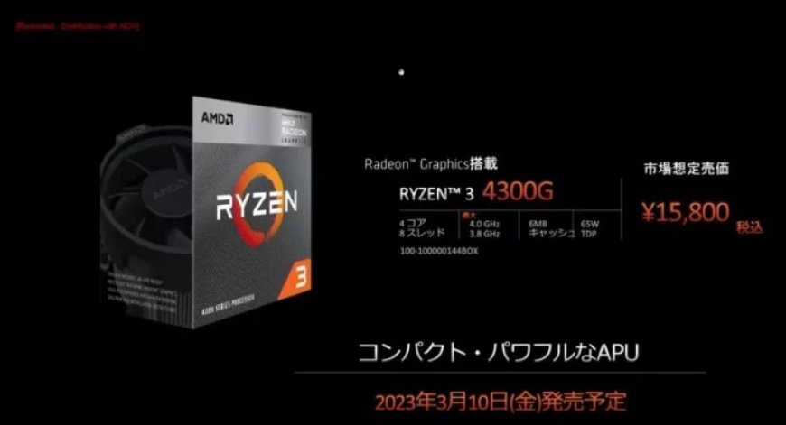 Renoir Resurrected! AMD Intros Zen 2 Based Ryzen 3 4300G APU For Asian DIY Market, Priced Around $110 US