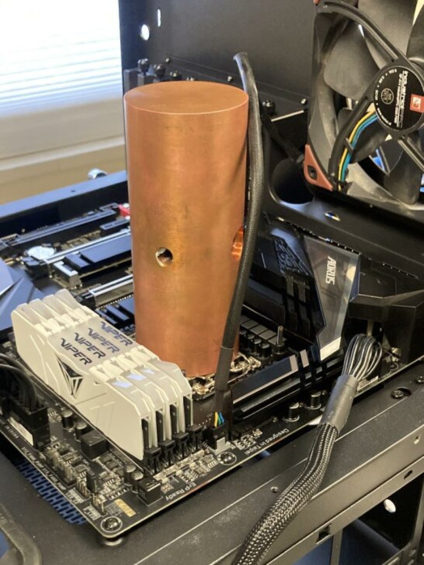 8-Pound Copper Block Used To Cool An Intel Core i9 CPU, But At What Cost?