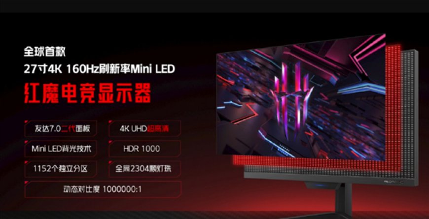 Red Magic Launches World’s First 27-inch MiniLED Gaming Display, Up To 4K UHD & 160Hz