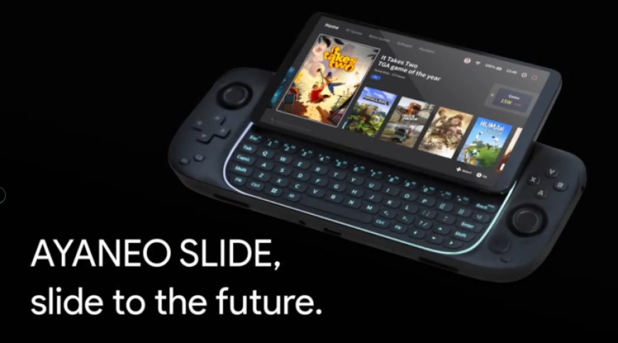 AYANEO Slide Is An Updated Handheld Console Design Featuring A Slidable RGB Keyboard