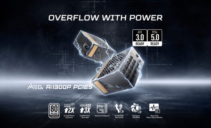 MSI Unveils MEG Ai1300P PCIE5 PSU, The World’s First True ATX 3.0 Ready Power Supply