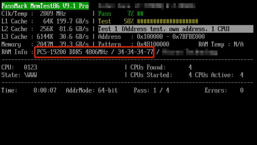 MemTest86 Supports DDR5 Memory, Passmark Software Confirms