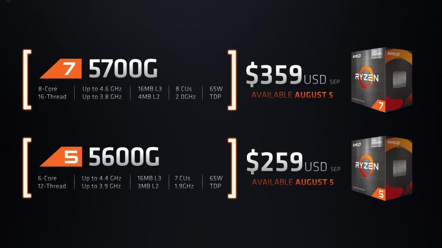 AMD Announces Ryzen 7 5700G & Ryzen 5 5600G ‘Cezanne’ Desktop APUs For DIY Segment, Launching on 5th August