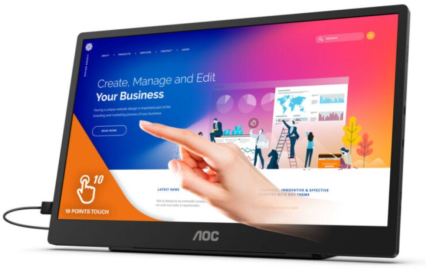 AOC Lauches the 16T2 Portable USB-C Touchscreen Monitor Featuring a 15.6″ Screen Size