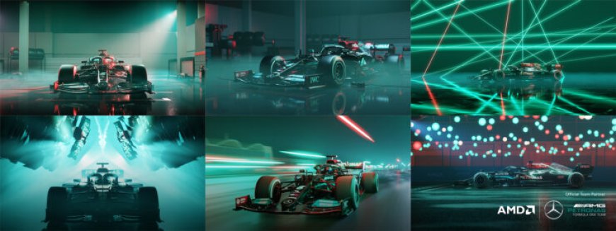 AMD Showcases Video of the Mercedes-AMG Petronas F1 W12 Car Rendered in Blender 3.0 Using Two AMD Radeon PRO W6800 GPUs