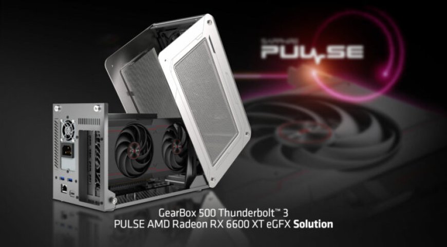 Sapphire GearBox 500 Thunderbolt 3 PULSE RX 6600XT 8GB eGFX, an external graphics card solution powered by the latest AMD RDNA 2