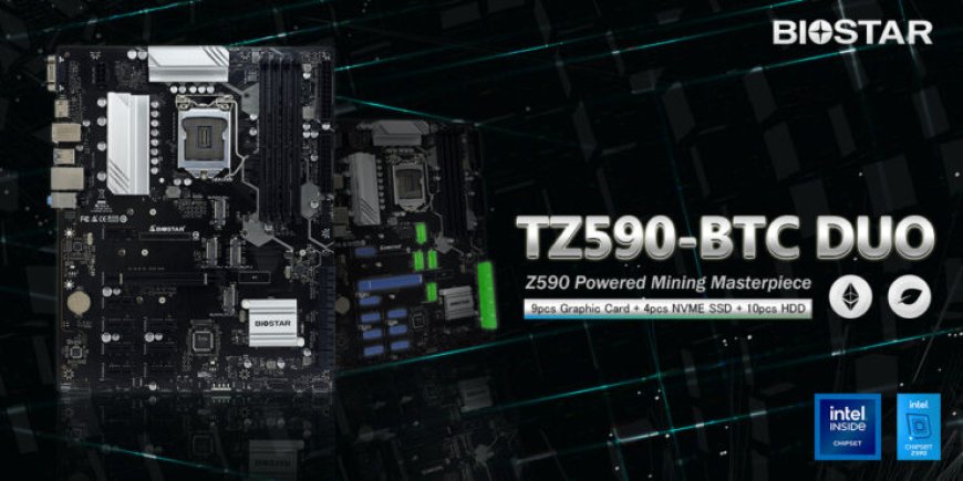 BIOSTAR Launches TZ590-BTC DUO Motherboard For Crypto Mining & Casual Use