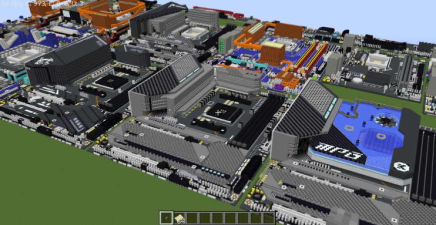 A Redditor Built Several Real Life Recreations of Intel & AMD Motherboards In Minecraft